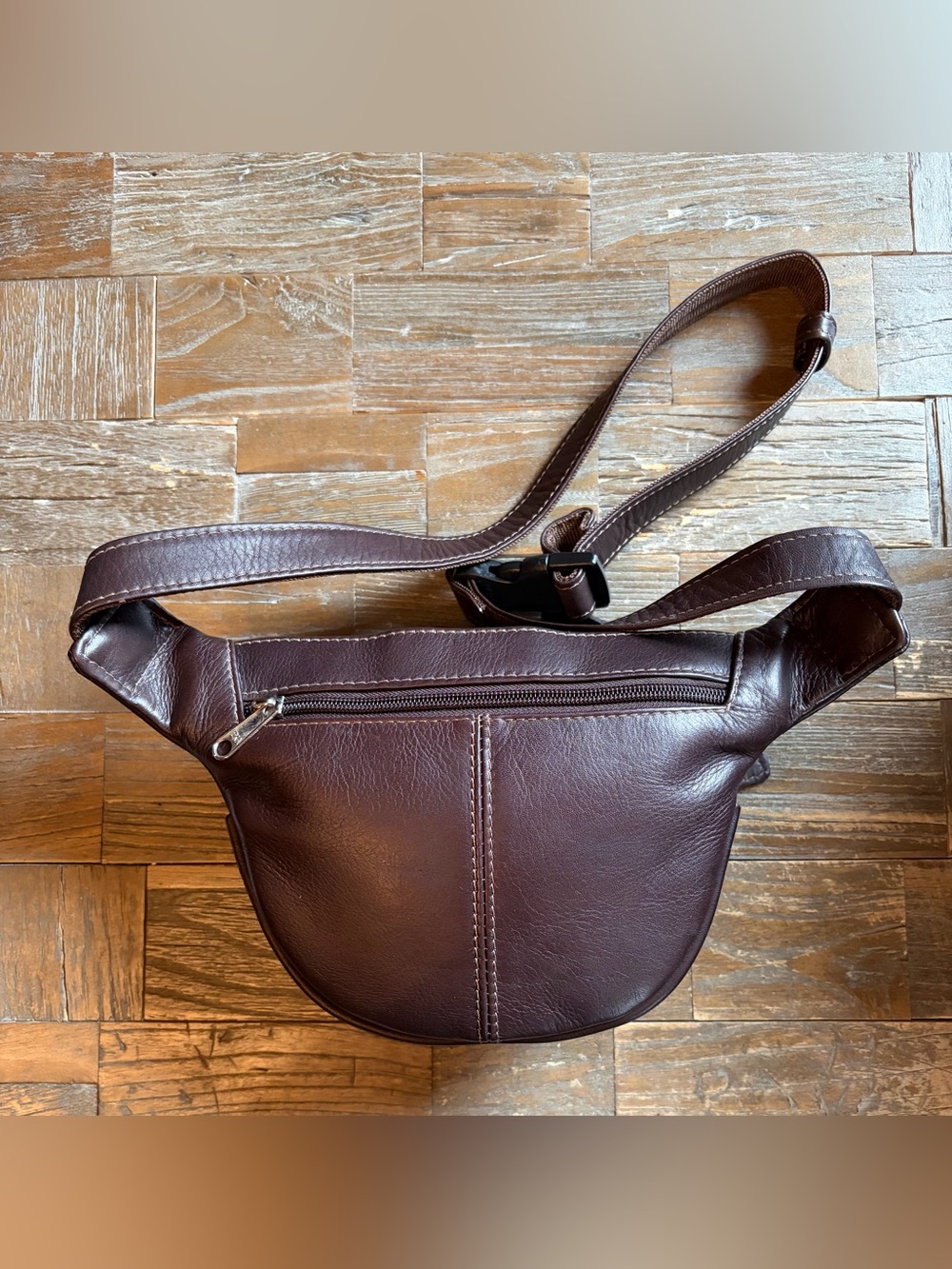 Latico Brown Leather Crossbody/Waist Bag - Picture 6 of 13